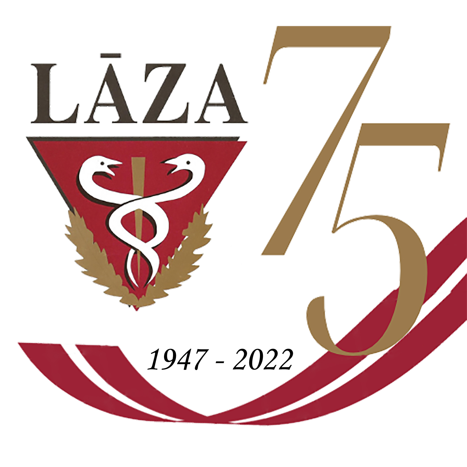 LĀZA 75 gadu jubilejas logo